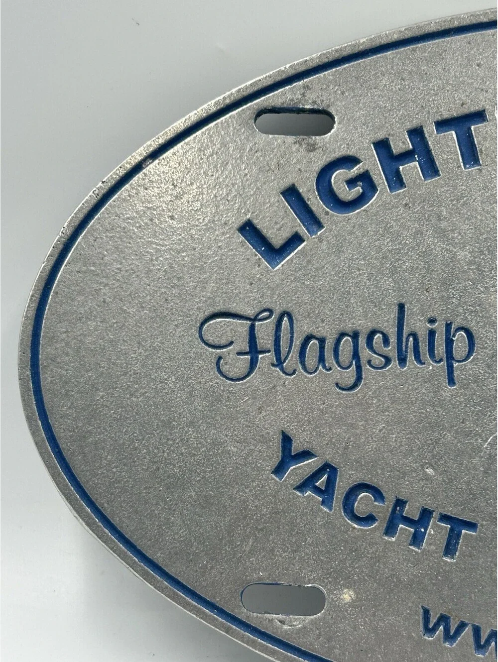 Lighthouse Point Yacht & Racquet Club Flagship Member Metal Plaque 12”
